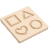 Развивающая игрушка - сортер &laquo;Изучаем фигуры&raquo;, пищевой силикон, цвет бежевый, Mum&Baby