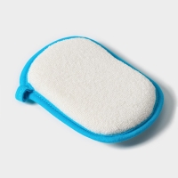 Мочалка детская для купания Доляна &laquo;Заяц&raquo;, 12&times;8 см, цвет синий