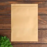 Пакет Zip - lock Крафт с прямоугольным окном, плоский, 20&times;30 см