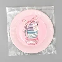 Тарелка одноразовая бумажная &laquo;Пироженки&raquo;, 18 см