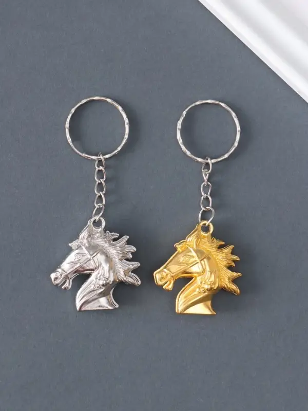 Брелок металл "Голова лошади" МИКС 3,5х3,5х1,2 см