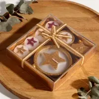 Набор свечей "Звёзды и подсвечник" 7 шт 15,8х16,8х3,3 см