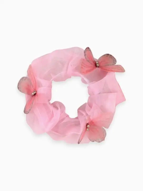 Резинка для волос &laquo;Бабочки&raquo; розовая, Коты аристократы