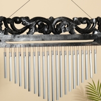 Музыка ветра "Орнамент" дерево, алюминий 40х1,5х50 см