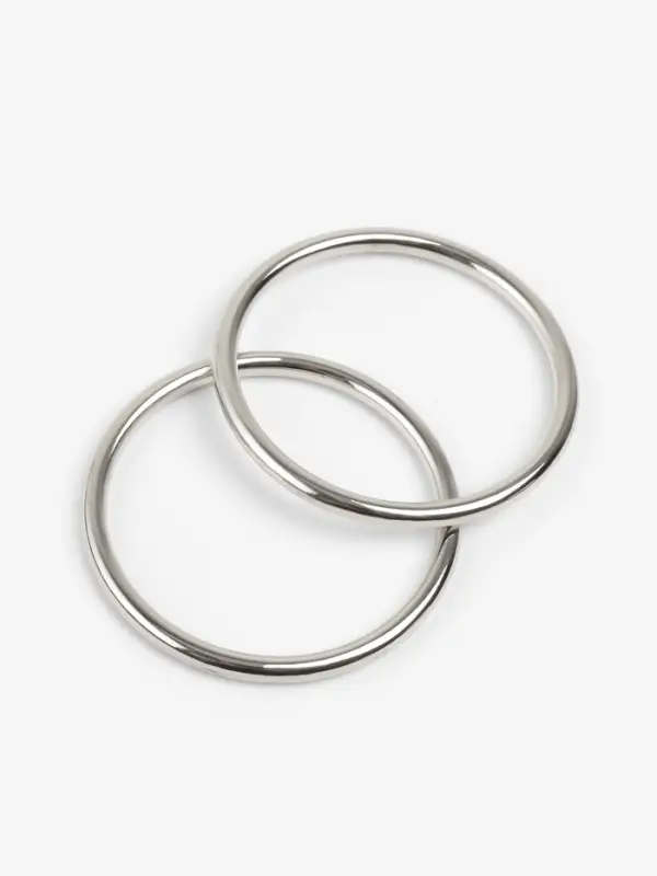 Кольцо литое TEIRA, для сумки, d=35/40 мм, набор 2 шт., 3.1 г, s=2.5 мм, цвет серебряный