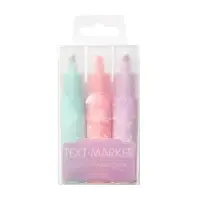 Набор маркеров-текстовыделителей 3 цвета 1-5.0 мм Flower Marker Zefir, МИКС