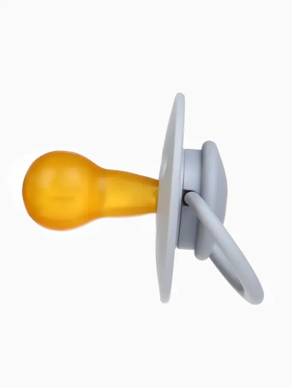 Набор классических пустышек, 2 шт., латекс, серый/серо-синий, в контейнере, от 6 мес., M&B