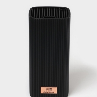 Подставка для ножей Доляна &laquo;Loft&raquo;, 11&times;11&times;22 см, пластик, чёрный