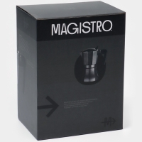 Кофеварка гейзерная "Мрамор" на 6 чашек, цвет черный