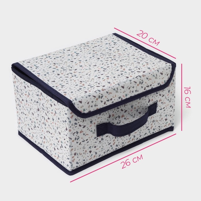 Короб для хранения Доляна &laquo;Мармелад&raquo;, 26&times;20&times;16 см, цвет белый