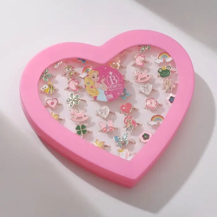 Кольцо детское Выбражулька &laquo;Сказочное ассорти&raquo;, форма МИКС, цветное, безразмерное