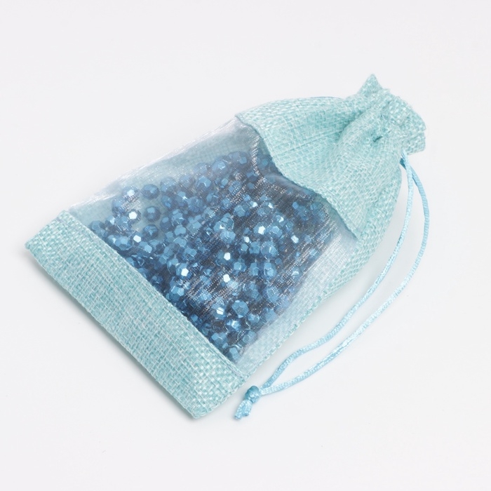 Льняной мешочек для хранения украшений, подарков, трав, 10 х 14 см, набор из 5 штук