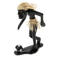 Сувенир &laquo;Абориген-футболист&raquo;, 8&times;12&times;21 см, дерево