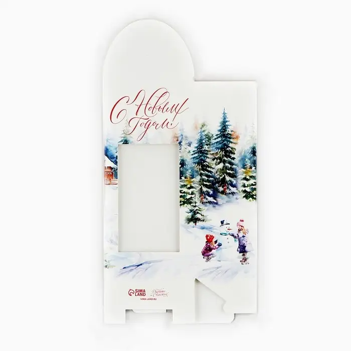 Коробка складная &laquo;Снежные домики&raquo;, 9&times;19&times;6 см