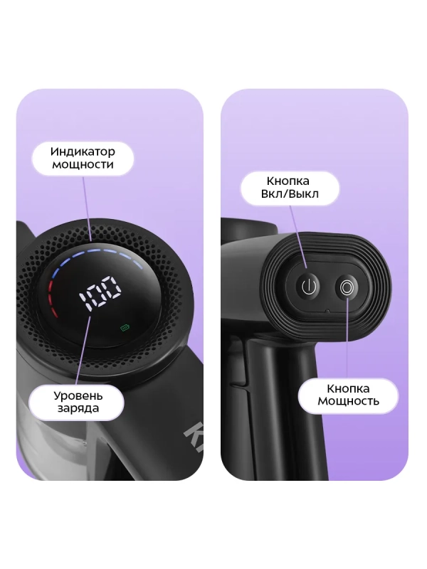 Беспроводной вертикальный ручной пылесос 350Вт KT-5550