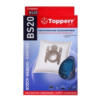 Синтетический пылесборник Тopperr BS 20 для пылесосов Bosch, Siemens, 4 шт. + 1 фильтр