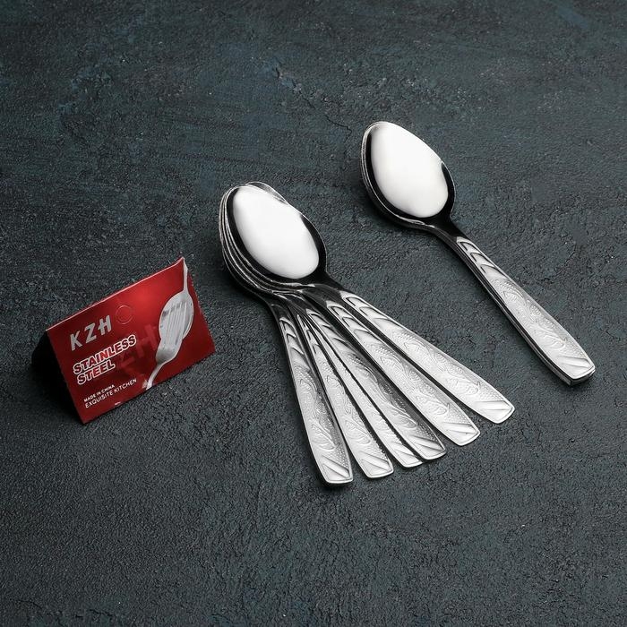 Ложки чайные из нержавеющей стали &laquo;Паррито&raquo;, h=15 см, 12 шт