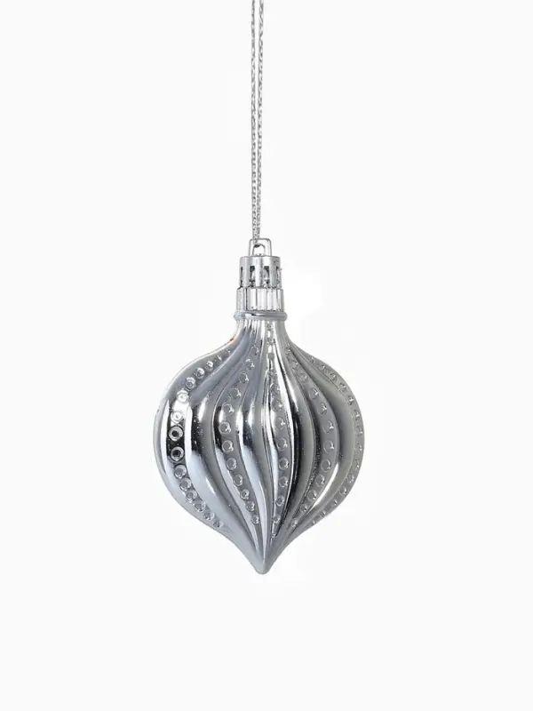 Набор украшений пластик 16 шт "Ярмарка волшебства" 8 см, белый