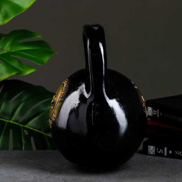 Копилка для денег &laquo;Гиря&raquo;, гипс, чёрный, 19&times;19&times;29 см