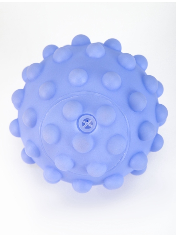 Игрушка пищащая для собак "Пупырчатый мяч", 6,5 см, фиолетовый