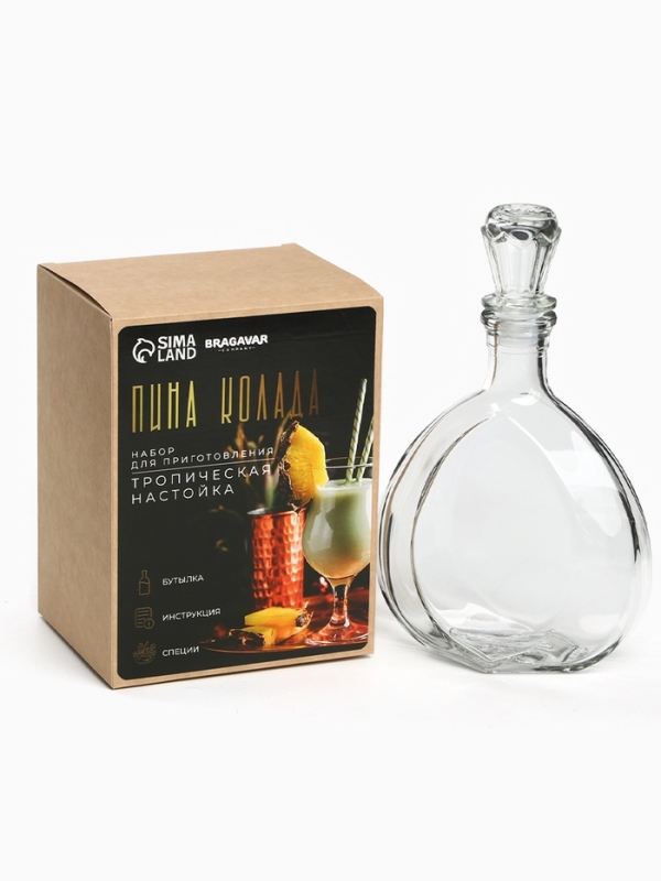 Набор для приготовления настойки &laquo;Пина колада&raquo;, набор специй, штоф