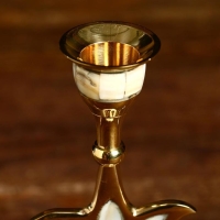 Подсвечник &laquo;Цветок востока&raquo;, 8&times;8.5&times;16.5 см, латунь, перламутр