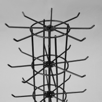 Вертушка, 5 ярусов по 8 крючков, 20&times;20&times;60, цвет чёрный