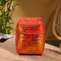 Корзинка плетеная "Голден" 20х20х26 см, розовый