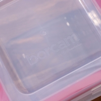 Контейнер квадратный с крышкой Borcam, стеклянный, 860 мл