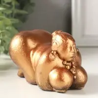 Статуэтка "Богиня плодородия лежит" 7х10х6 см, старая бронза
