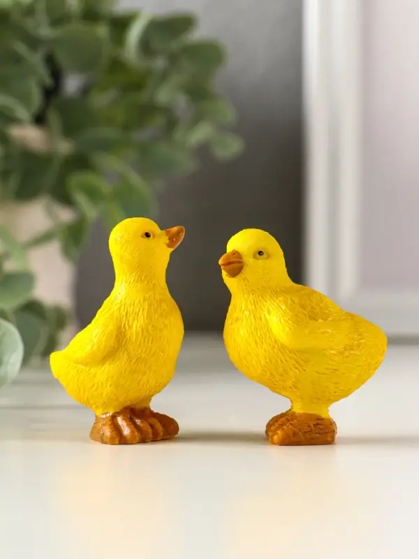 Сувенир полистоун "Утёнок/Цыплёнок" МИКС 4,9х3х5,6 см