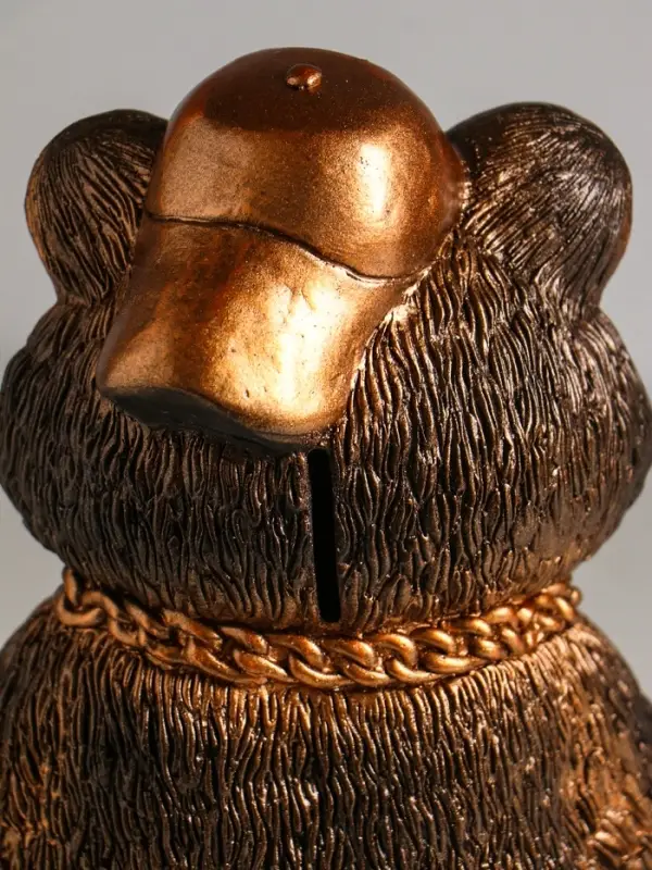 Копилка "Хомяк в кепке" 20 см, бронзовый