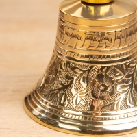 Колокольчик "Цветочные узоры" латунь, шишам 8х8х16,5 см