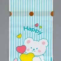 Пакет полиэтиленовый подарочный с лентой, "Счастье", 13 х 23 см