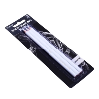 Карандаши угольные, белые, 3 штуки в наборе (средние)