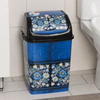 Ведро для мусора &laquo;Букет&raquo;, 18 л, цвет чёрный