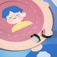 Фоторамка пластик 9х9 см "Молочные зубики" голубая 2х23х27 см