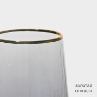 Набор бокалов для шампанского стеклянный Magistro &laquo;Дарио&raquo;, 180 мл, 7&times;27,5 см, 2 шт, цвет графит