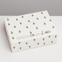 Коробка подарочная новогодняя складная двухсторонняя &laquo;С новым годом&raquo;, 16.5 х 12.5 х 5 см, Новый год