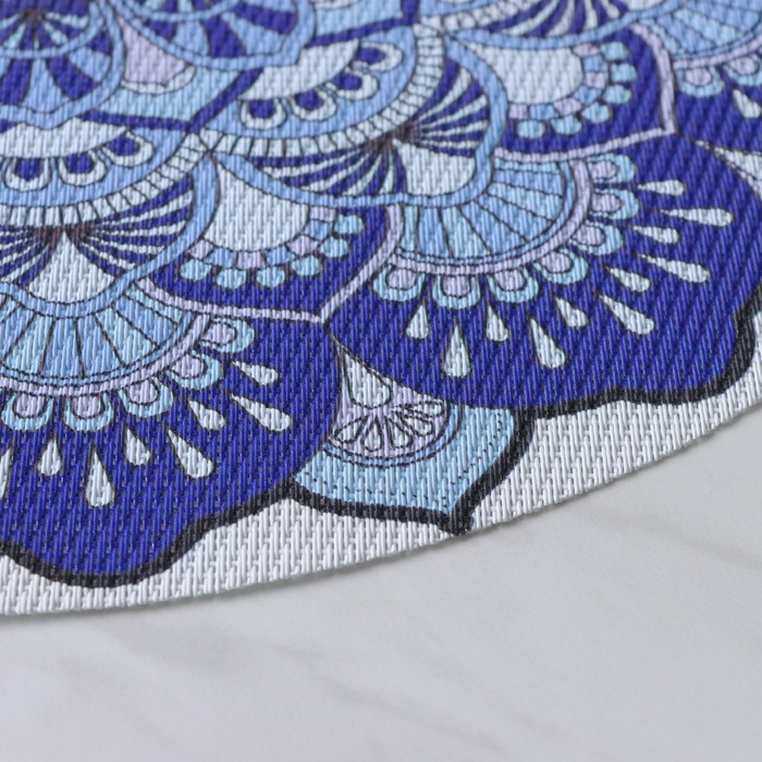 Салфетки сервировочные на стол Доляна &laquo;Силия&raquo;, d=38 см, 4 шт, цвет синий