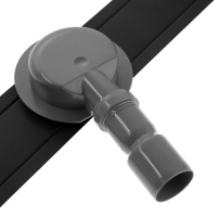 Трап ZEIN, c флaнцeм свободного вращения 360&deg;, 7х70 см, d=40/50 мм, нерж. сталь, черный