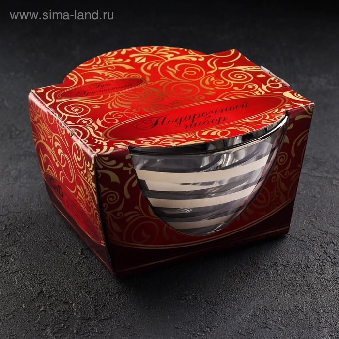 Набор салатников &laquo;Серпантин&raquo;, 3 предмета: 1,75, 800 мл, 250 мл, цвет напыления золотой