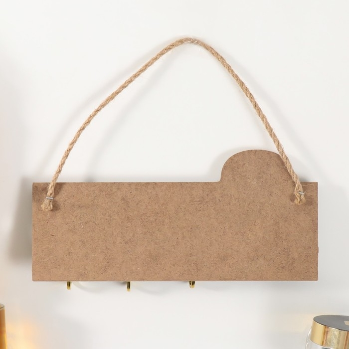 Крючки декоративные дерево Крючки декоративные дерево "Любовь. Абстракция. Радуга" чёрная с золотом 20х9,3 см