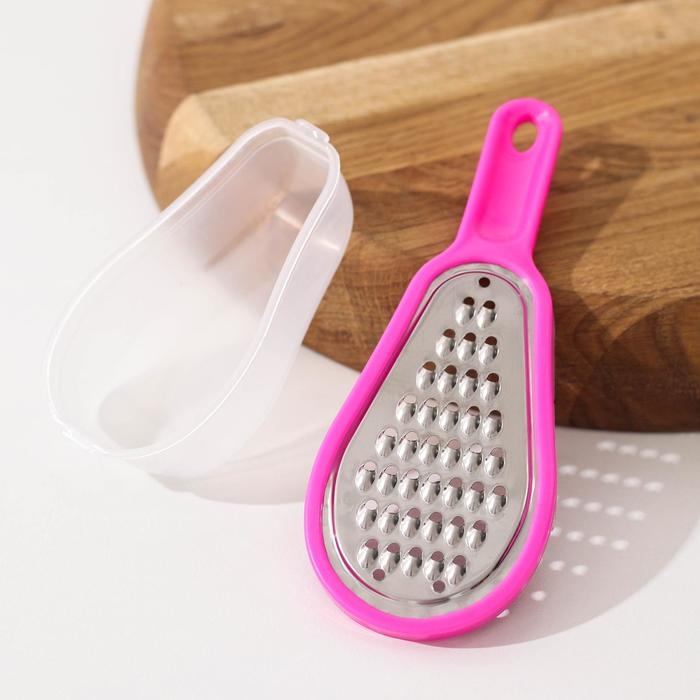 Тёрка с контейнером Доляна &laquo;Груша&raquo;, 16 см, цвет МИКС