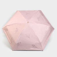 Зонт женский &laquo;Нюдовый минимализм&raquo;, 6 спиц, складывается в размер телефона.