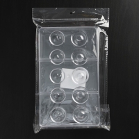 Форма для конфет и шоколада &laquo;Бабл&raquo;, 10 ячеек, 20&times;12&times;2,5 см, d=2,5 см, d=2,7 см, цвет прозрачный