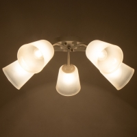 Люстра "Онлайн" (цилиндр) 5х15Вт Е27 МОДЕЛЬ: BR 00207 белый/прозрачный