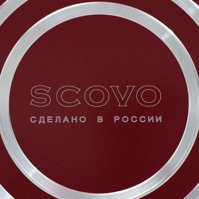 Сковорода блинная &laquo;Эксперт&raquo;, d=22 см, пластиковая ручка, антипригарное покрытие, цвет бордовый