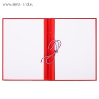 Папка "Дипломный проект" А4, бумвинил, гребешки/сутаж, без бумаги, цвет красный (вместимость до 300 листов)