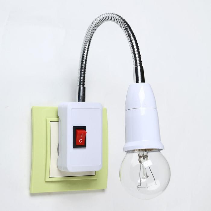 Бра в розетку "Синди" 1х15Вт Е27 белый 4,2х35х31,5 см